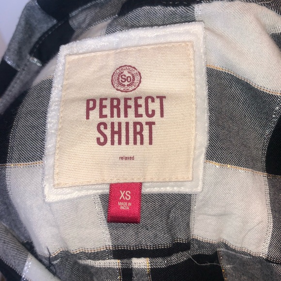 So Perfect Shirt buffalo plaid button down XS - Picture 5 of 7